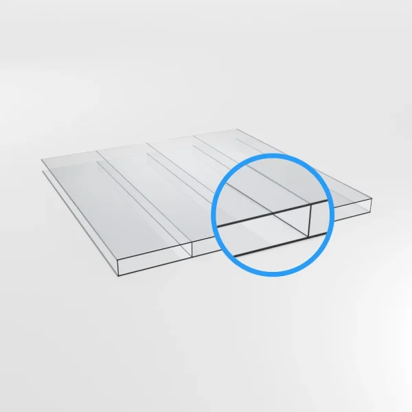 Doppelstegplatten 16/64mm Acrylglas Luxline klar/farblos