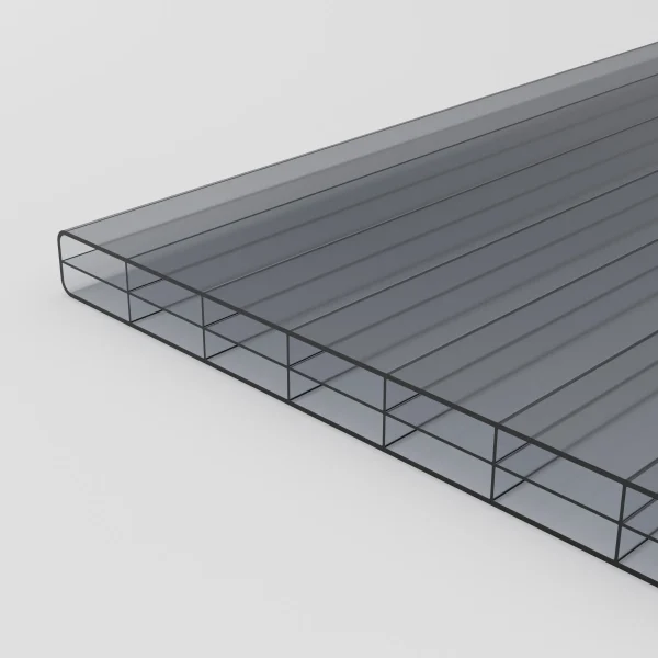 Doppelstegplatten 16 mm Polycarbonat 3-Fach Struktur graphit Antrhazit 3