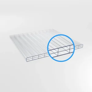 Doppelstegplatten 16 mm Polycarbonat 3-Fach Struktur klar/farblos