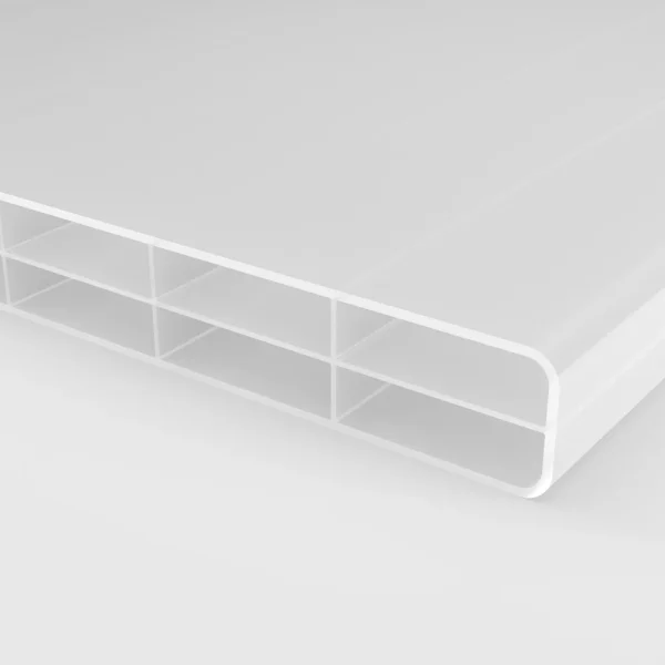 Doppelstegplatten 16 mm Polycarbonat 3-Fach Struktur opal/weiß 2