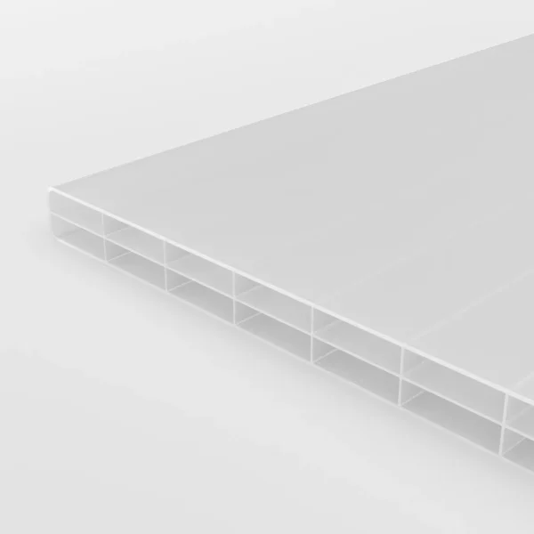 Doppelstegplatten 16 mm Polycarbonat 3-Fach Struktur opal/weiß 3