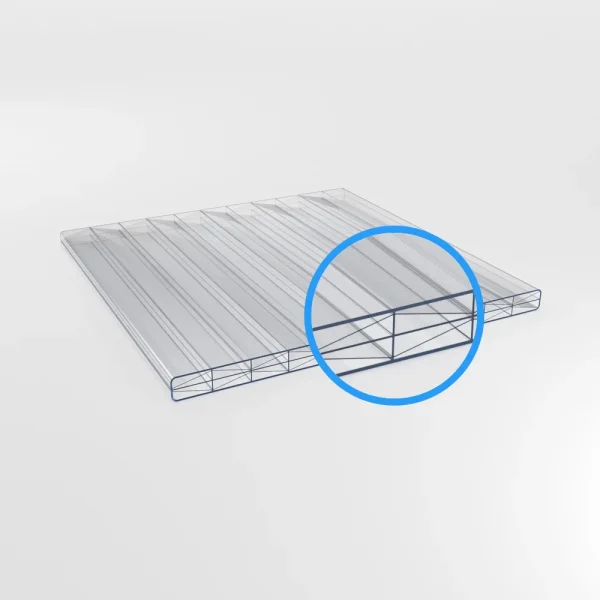 Doppelstegplatten 16 mm Polycarbonat X-Struktur klar/farblos