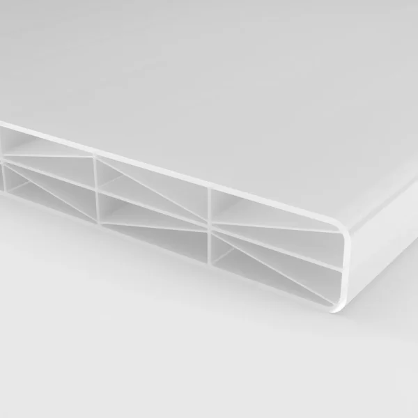 Doppelstegplatten 16 mm Polycarbonat X-Struktur opal/weiß 2