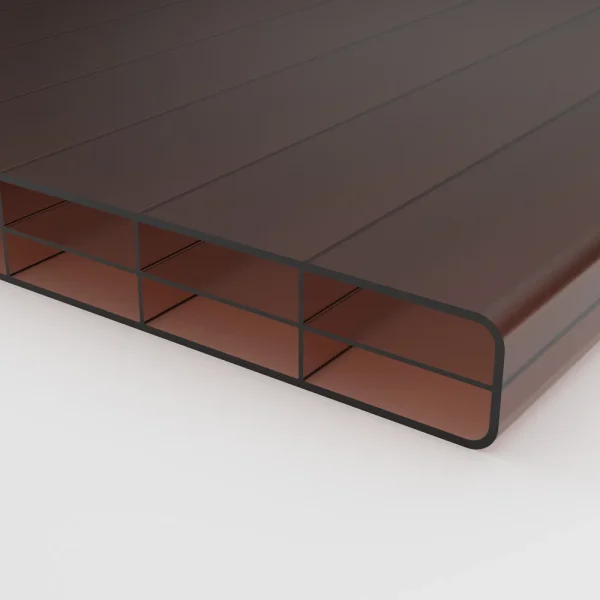 Doppelstegplatten 16mm Polycarbonat 3-Fach Struktur bronze 2