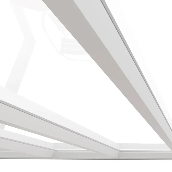 Terrassenüberdachung Alu weiß Premium mit 8mm VSG Glas klar/farblos 7 meter Breit 8